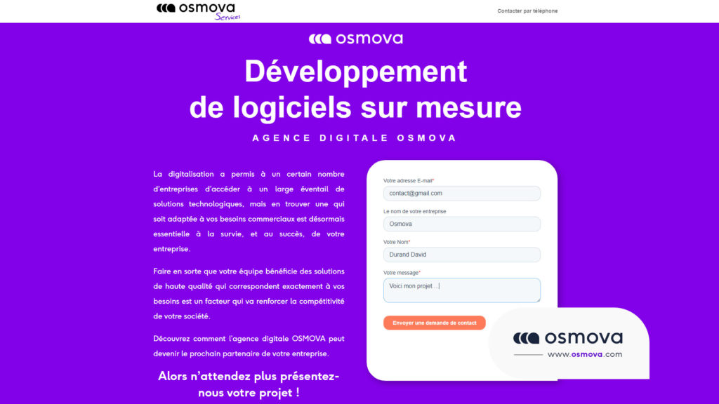 Osmova prestataire de développement informatique