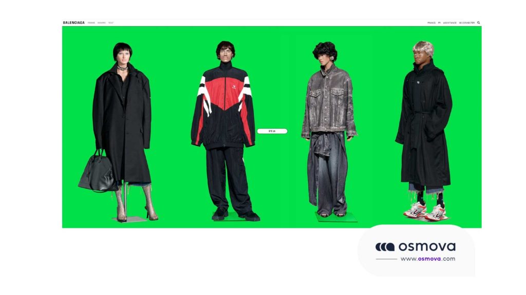 Exemple de brutal design avec Balenciaga