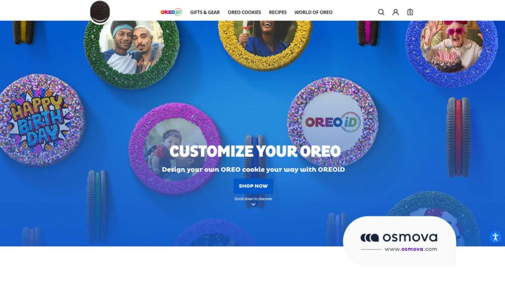 exemple site web promotionel oreo