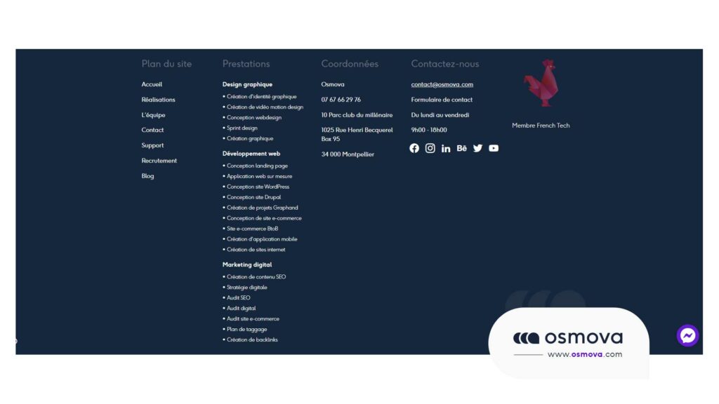 exemple footer entreprise