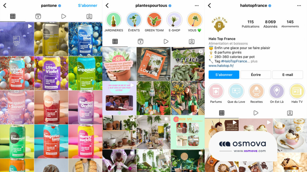 identité visuelle sur Instagram
